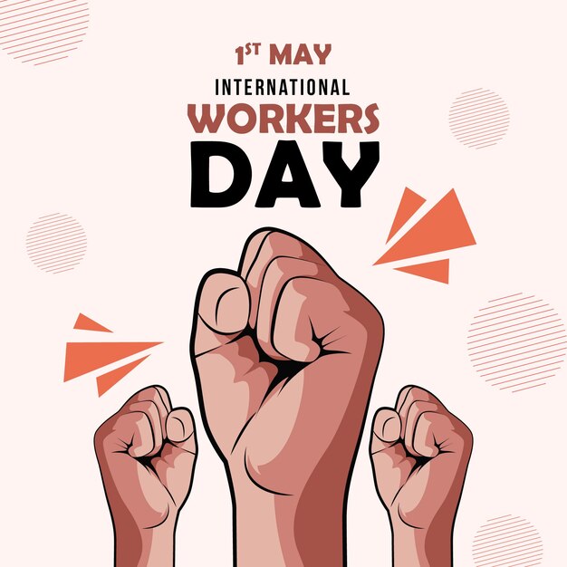 Banner design of international workers day template