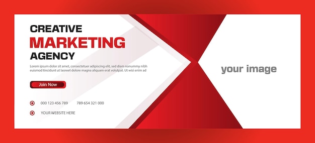 Vector a banner design for a marketing company