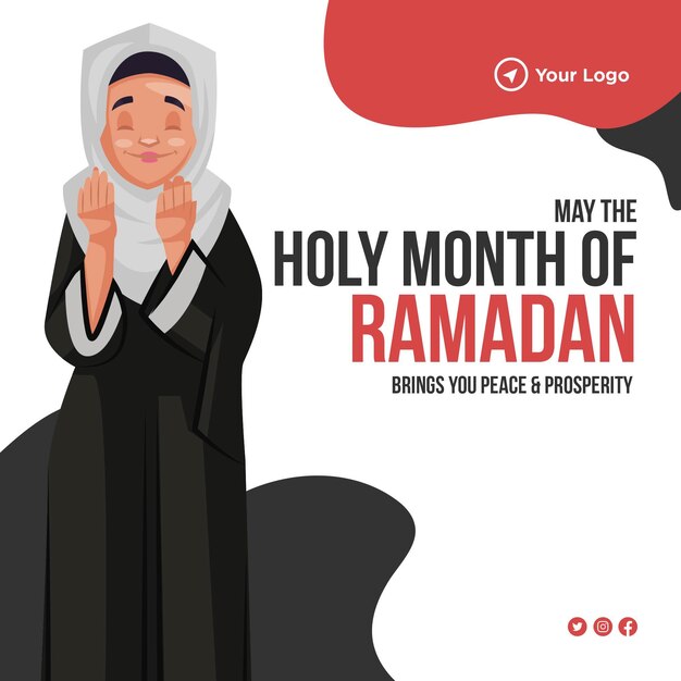 Banner design di maggio il mese sacro del modello ramadan