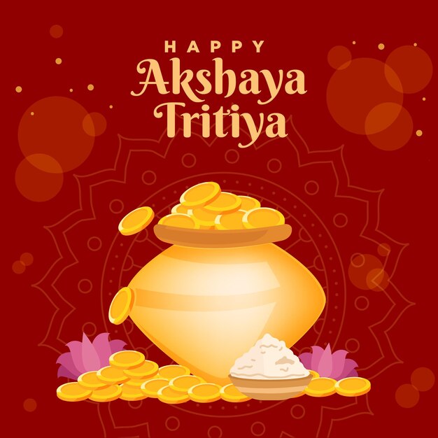 행복 Akshaya Tritiya 템플릿의 배너 디자인