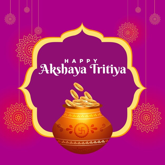 행복 Akshaya Tritiya 템플릿의 배너 디자인