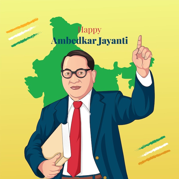 벡터 해피 ambedkar jayanti 템플릿의 배너 디자인