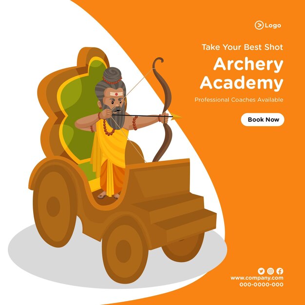 Banner design of professional archery academy