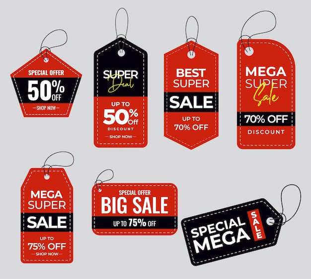 Banner design of sales tag collection