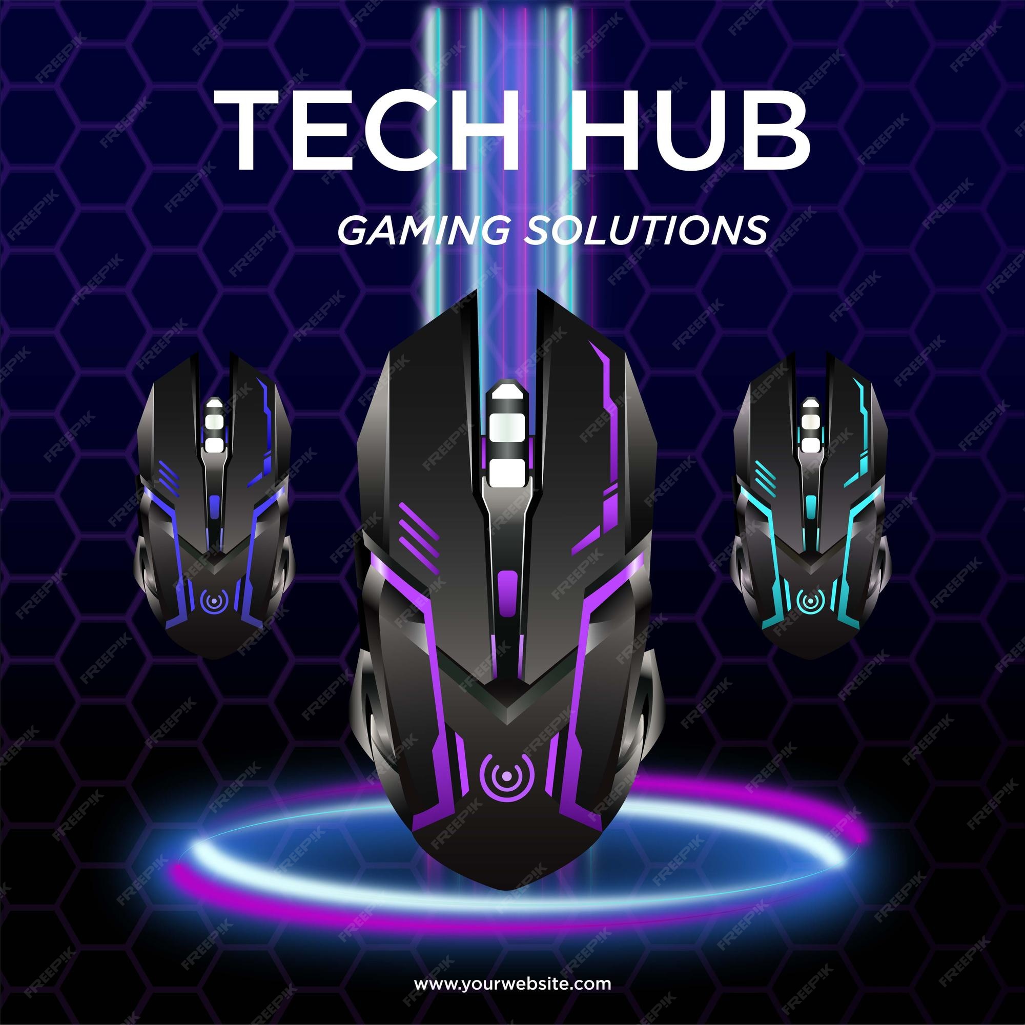 4K Gaming Background ║ 10min. Hi-Tech Hub ║ For Gamers ║ Edits