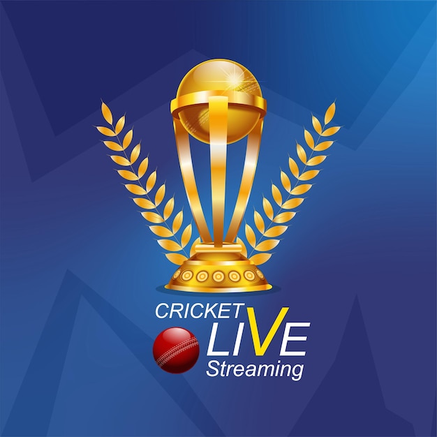 Banner design template of cricket live streaming
