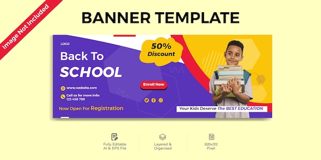 Vector banner design template