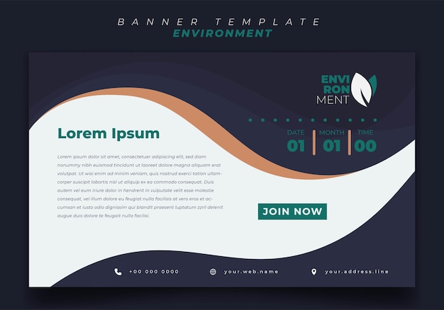 Banner design with environment for environmental template design