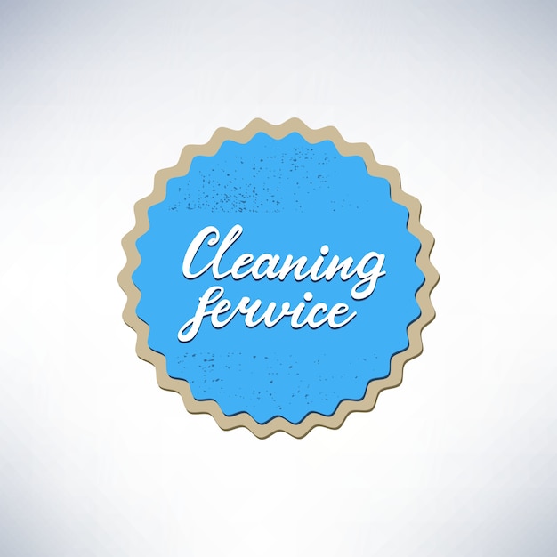 Banner design with lettering cleaning service. vector illustration.