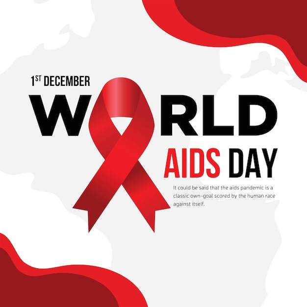 Banner design del modello della giornata mondiale dell'aids