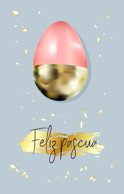 banner for easter Happy easter in spanish trendy spring advertising