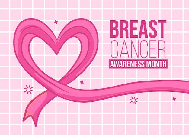 Banner in English for composition october pink breast cancer prevention