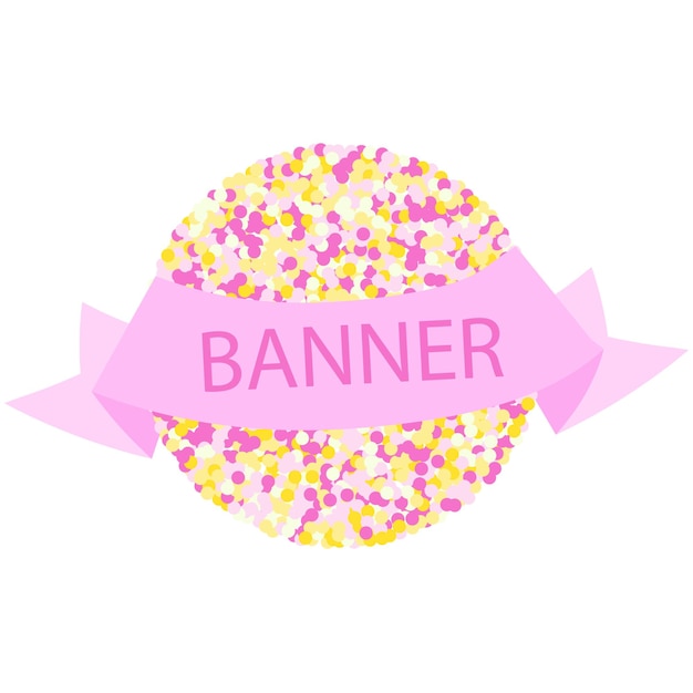 Banner flat circle dots