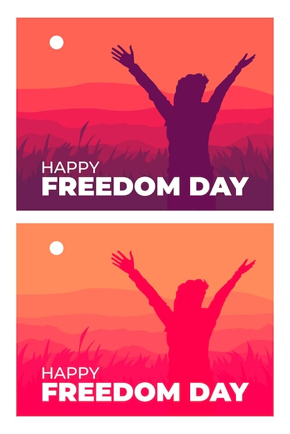 Vector banner freedom day, africa freedom day, freedom people background