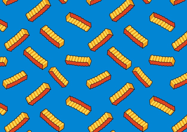 Vector banner french fries retro