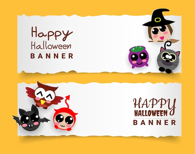 Banner halloween schattig