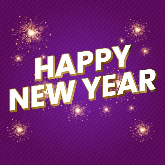 Banner Happy New Year Vector