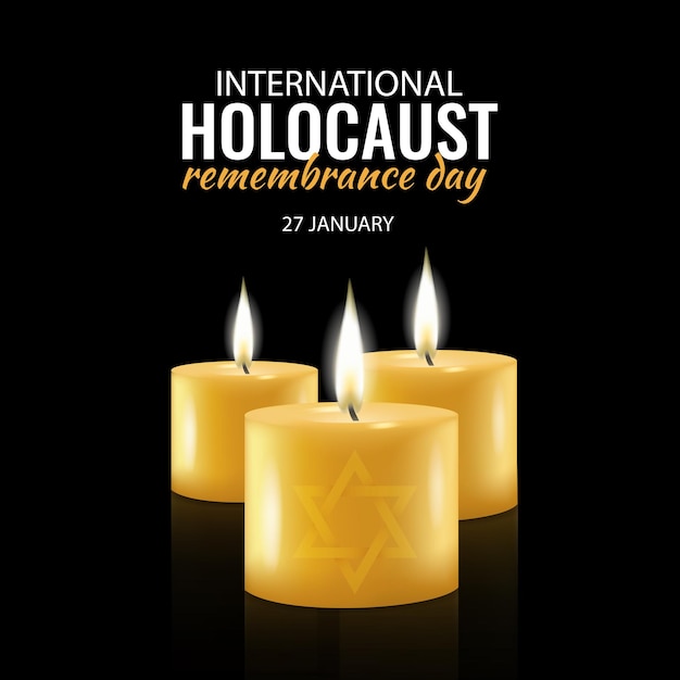 Vector banner of holocaust remembrance day