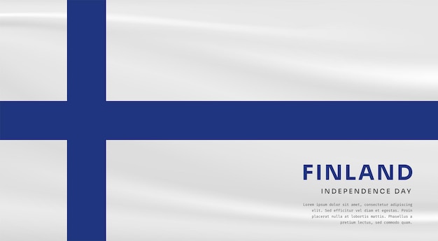 Banner illustration of Finland independence day celebration with text space Vector illustration