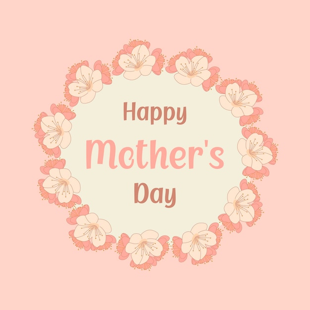 banner illustration of flowers for mothers day happy mothers day