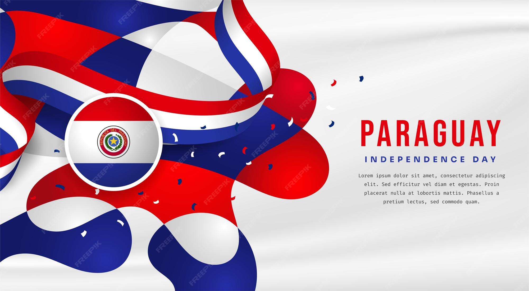 Premium Vector Banner illustration of paraguay independence day