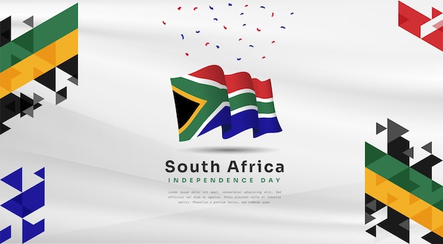 Banner illustration of South Africa independence day celebration with text space Vector illustration