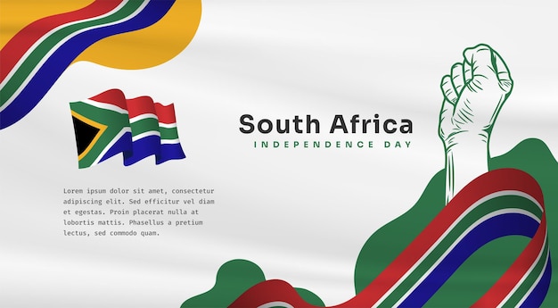 Баннерная иллюстрация празднования Дня независимости Южной Африки с текстовым пространством Векторная иллюстрация