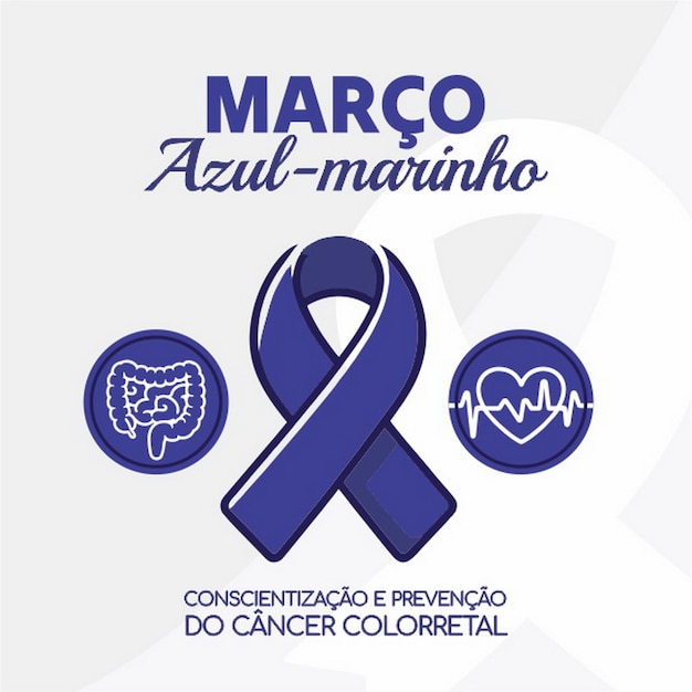 Banner in het Portugees Blauwe Mars preventie Brazilië Campanha Maro Marco Azul Marinho Kanker