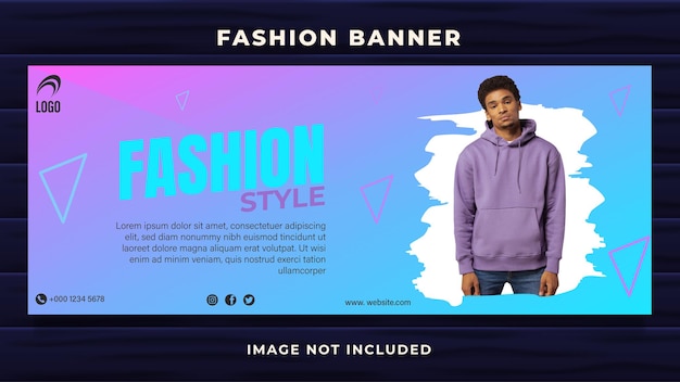 Vector banner in modestijl