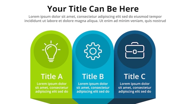 Banner Infographic slide template From Presentation or Web Element to Print or Graphics