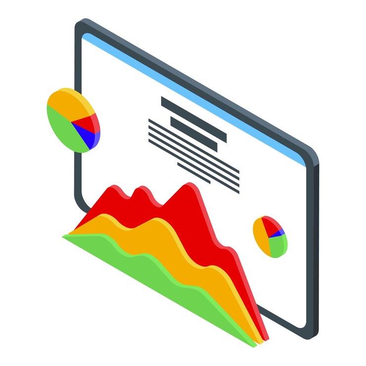Vector banner interface icon isometric vector marketing software computer html
