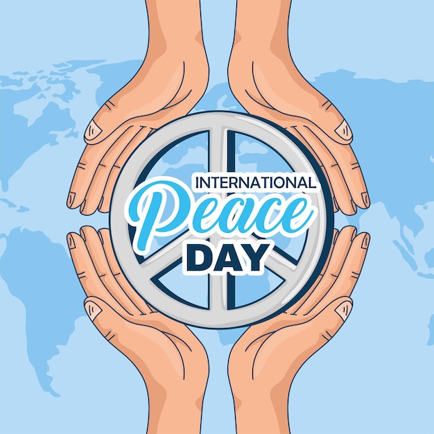 Vector banner of international peace day