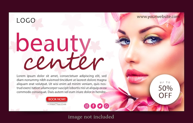 Vector banner makeup beauty products for makeup sale banner post for social media template