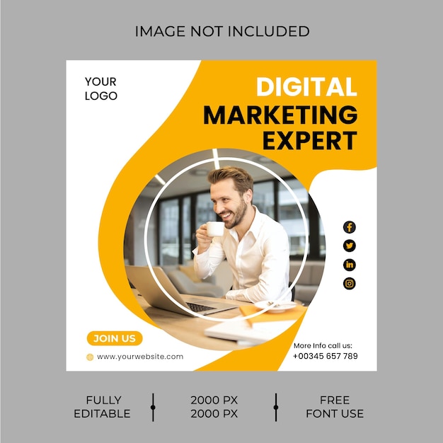 Banner marketing social media cover facebook post template