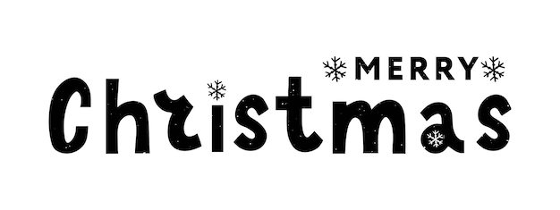 Banner merry christmas holiday nieuwjaar letter lettertype vector illustratie