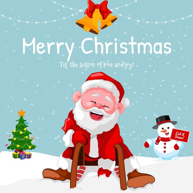 Banner of merry christmas template design