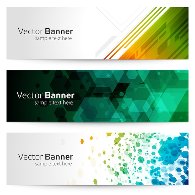 Vector banner met abstracte veelhoeken en lijnen