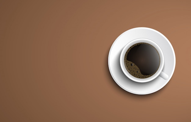 Vector banner met koffiekopje