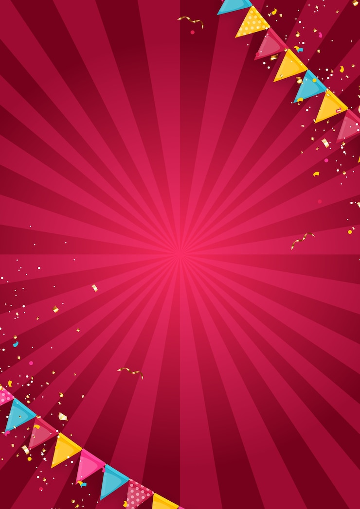 Vector banner met slinger van vlaggen en linten.