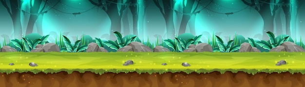 Banner of mystery rain forest for game