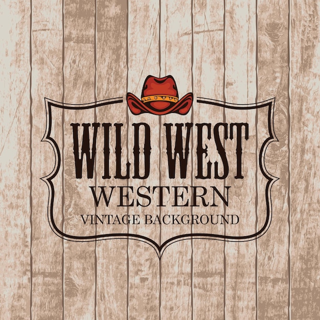 banner op het thema van het Wilde Westen
