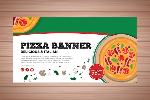 Banner for pizza restaurant