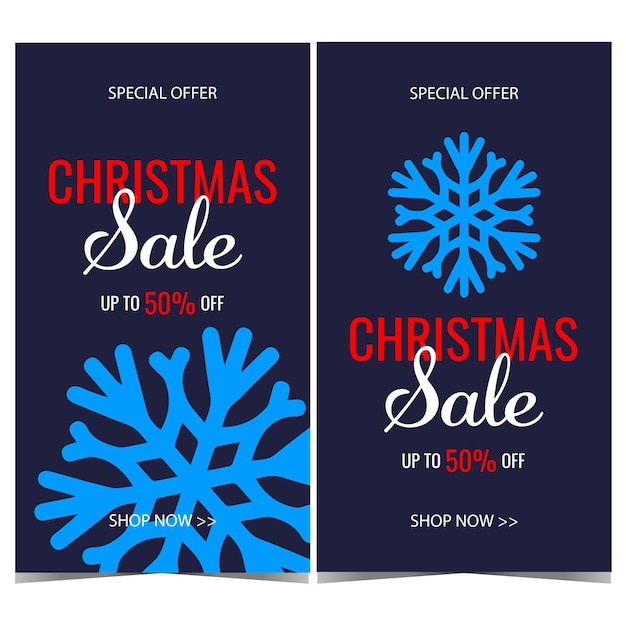 Banner or poster for December sale during Christmas.