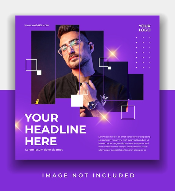 banner or poster post fashion style social media template