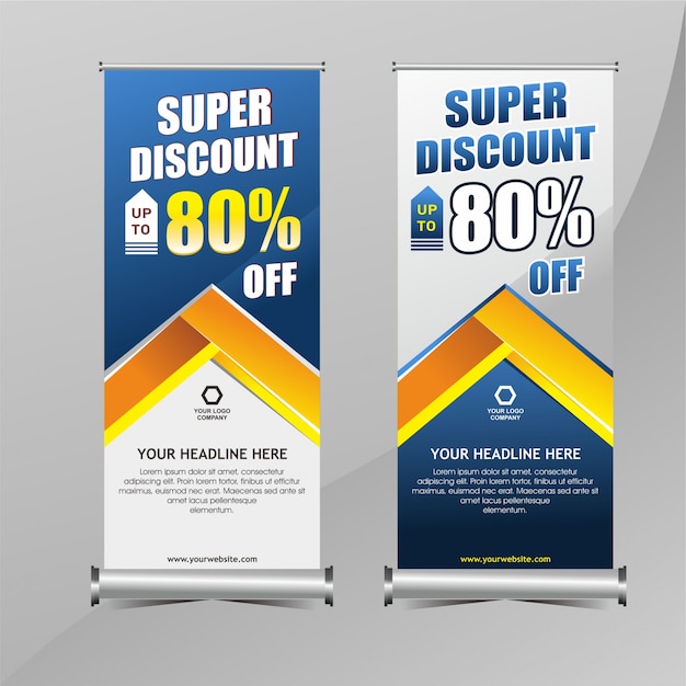 Vector banner-promotie oprollen