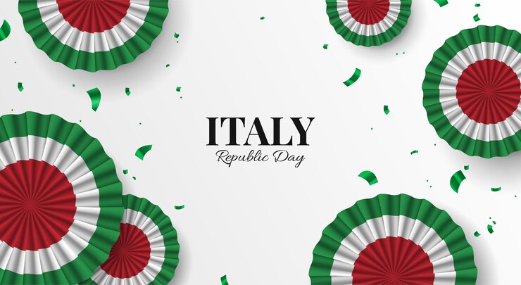 Banner of Republic Day Italy