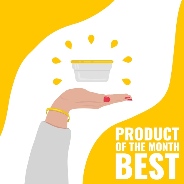 Banner for review on the best cosmetic product of the month Recommendation best choice concept