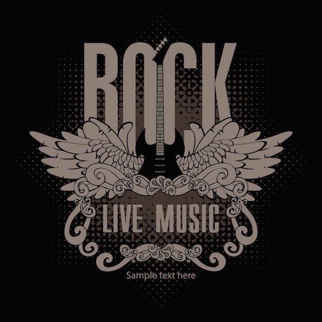 banner for rock cafe with live music