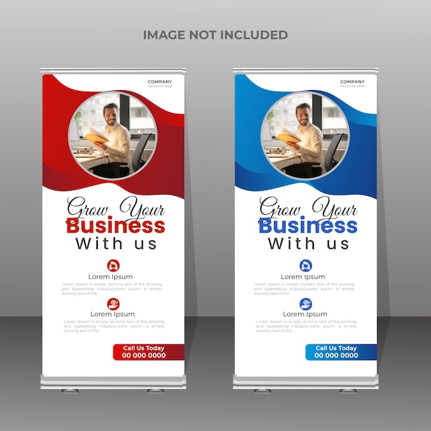 Banner rollup template for business or exhibition