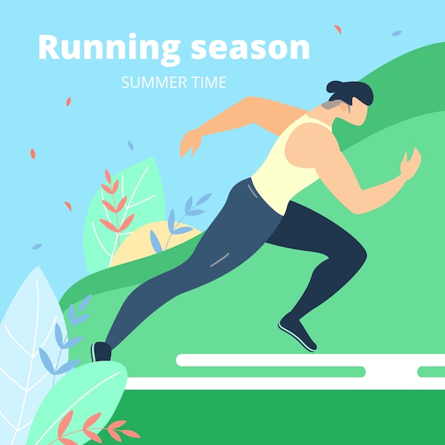 Banner running season summer time